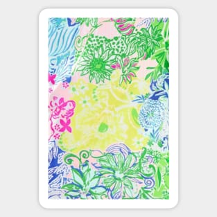 Pastel Floral Print Sticker